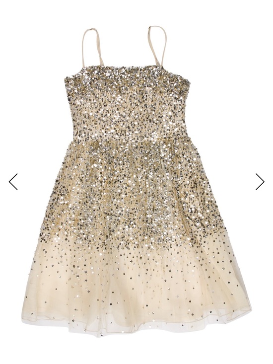 Alice + Olivia Dresses & Skirts - Alice + Olivia Gold Sequin Mini Dress with Spaghetti Straps